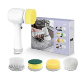 "Ultimate Handheld Eco Spin Scrubber - Effortlessly Clean Kitchen, Bathroom, and Bath Tub!"